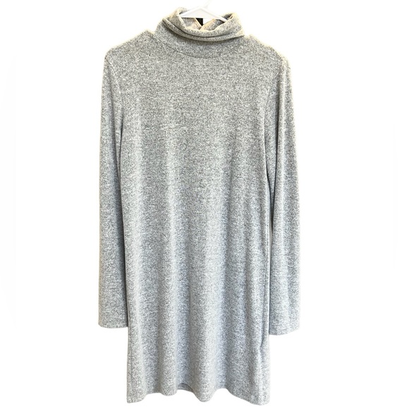 Zara Gray Knit Turtleneck Sweater Dress - Picture 1 of 12